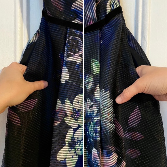 PARKER BLACK Printed Strapless High-Low Fit-And-Flare Dress - EUC - Picture 8 of 12